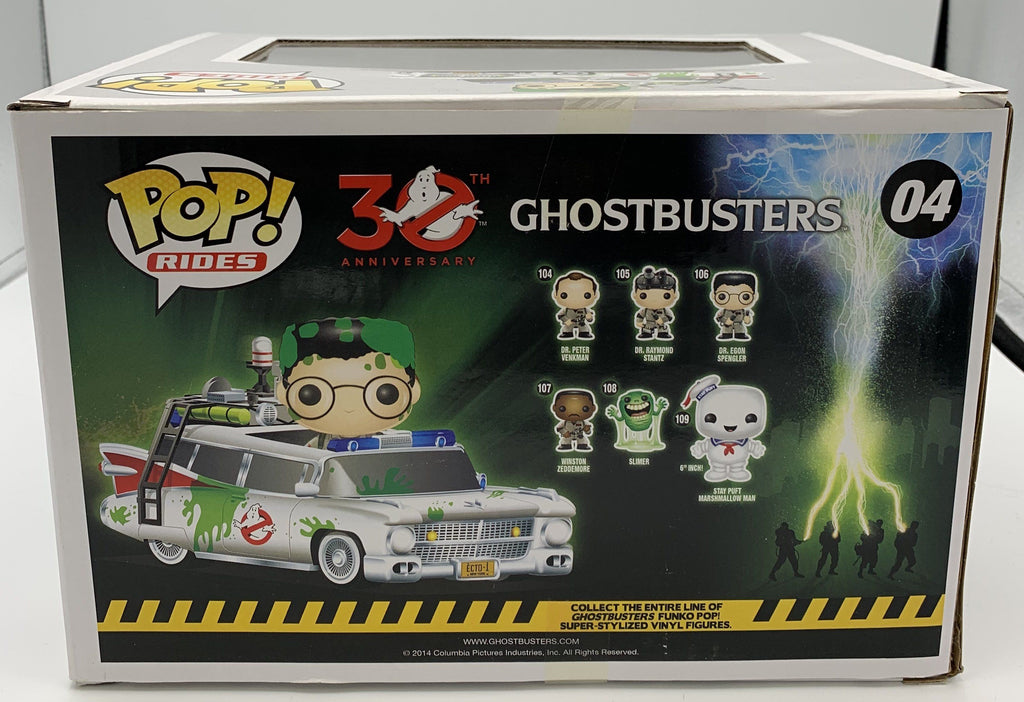 Funko Pop! Ghostbusters Ecto-1 with Dr. Egon Spengler (Slimed) Ride Exclusive #04 (Light Box Damage) Funko 