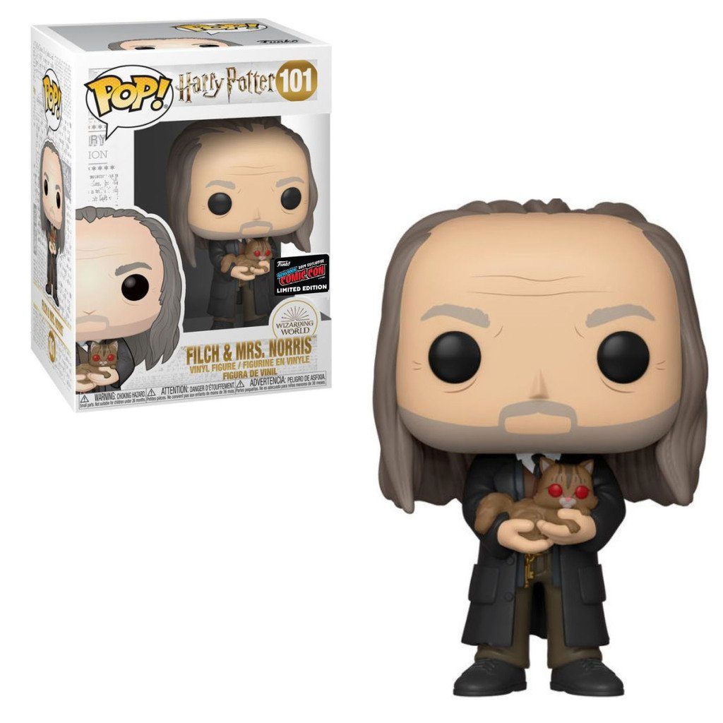 Funko Pop! Harry Potter Filch & Mrs. Norris NYCC Official Sticker Exclusive #101