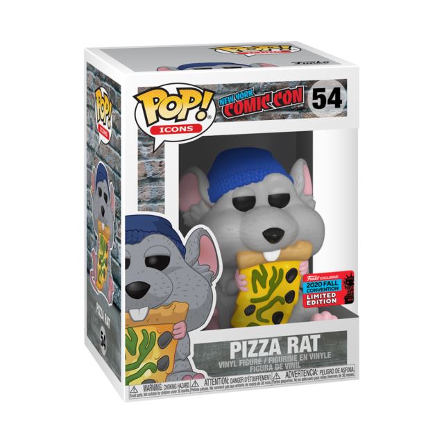 Funko Pop! Icons Pizza Rat Blue Beanie (NYCC Official Sticker) Exclusive #54