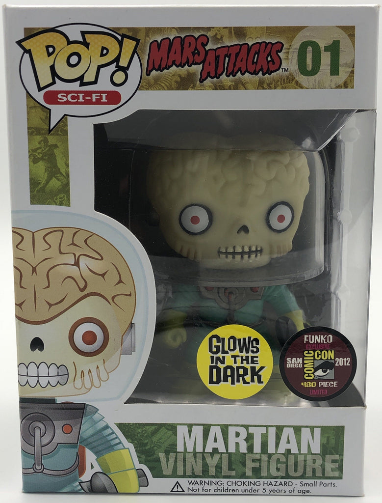 Funko Pop! Mars Attack Martian GID Official Convention Exclusive (Limited 480 Piece) #01