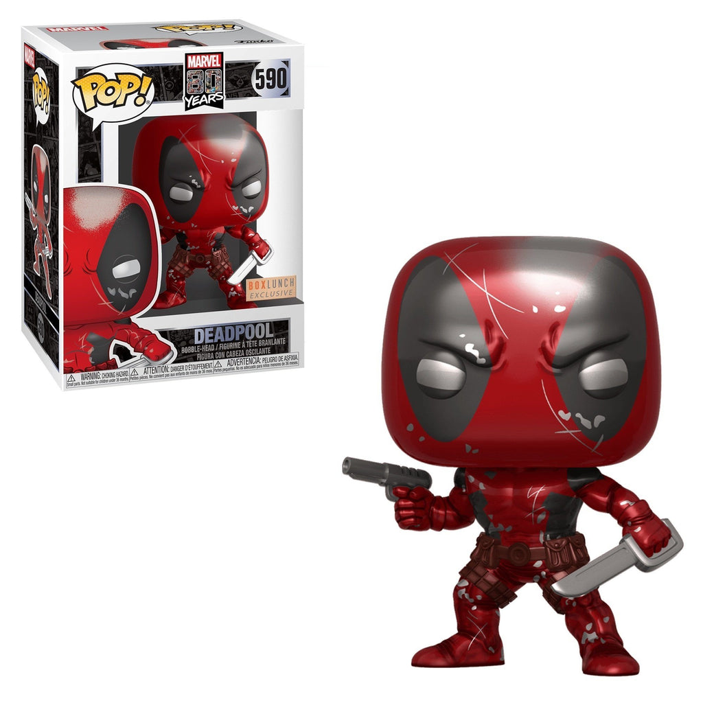 Funko Pop! Marvel 80 Years Metallic Deadpool First Appearance Box Lunch Exclusive #590 Funko 