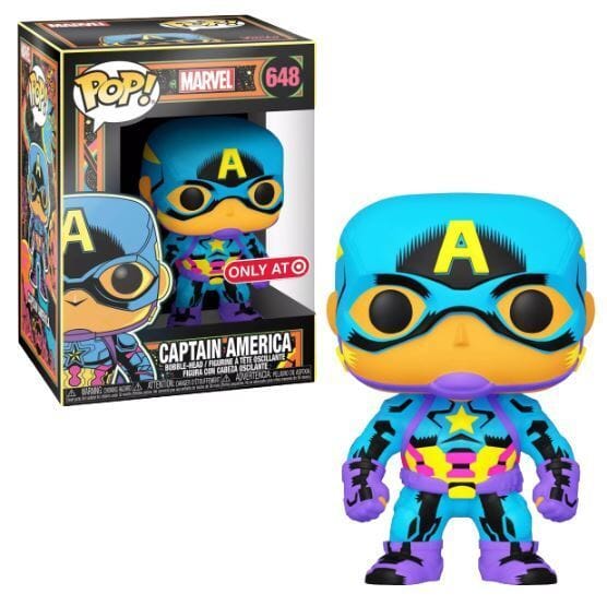 Funko Pop! Marvel Captain America (Blacklight) Exclusive #648 Funko 