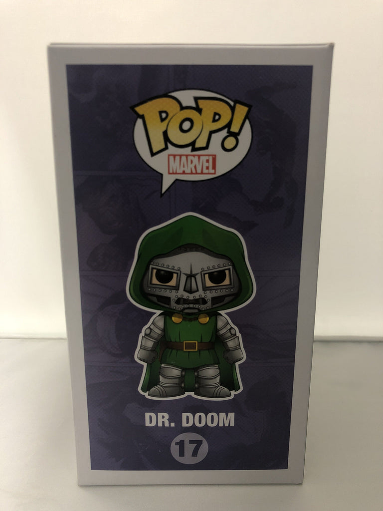 Funko Pop! Marvel Dr. Doom Metallic Exclusive #17 No Sticker *Damaged Box* Funko 