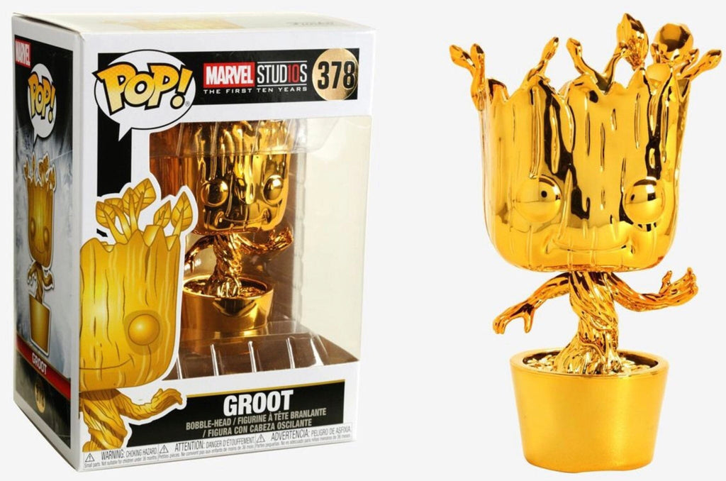 Funko Pop! Marvel Studios Dancing Groot (Gold Chrome) #378