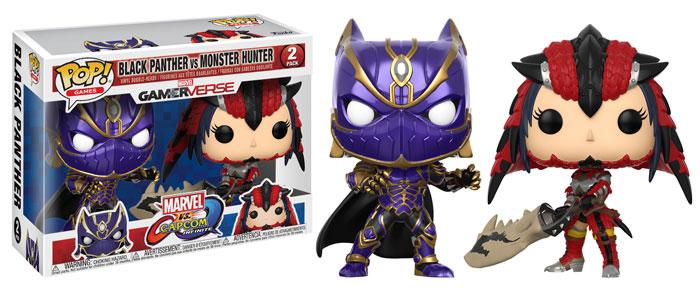 Funko Pop! Marvel vs Capcom Black Panther vs Monster Hunter 2 Pack