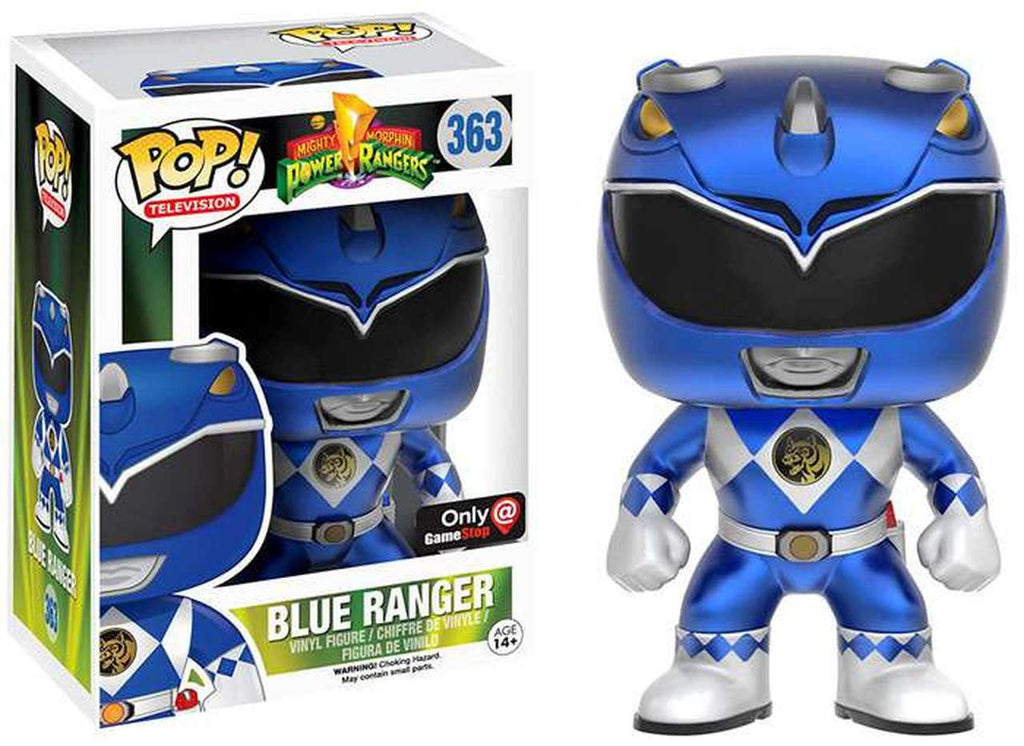 Funko Pop! Mighty Morphin Power Ranger Blue Ranger Metallic Exclusive #363