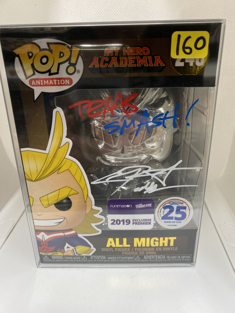 Funko Pop! My Hero Academia Chrome All Might NYCC Exclusive Autographed by Chris Sabat 