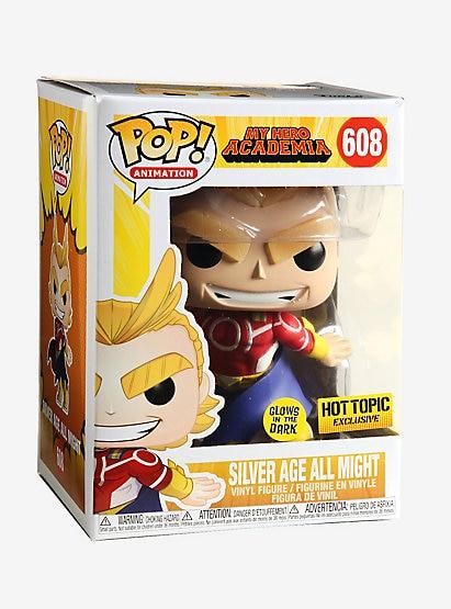 Funko Pop! My Hero Academia MHA Silver Age All Might Glow in the Dark GID Exclusive #608