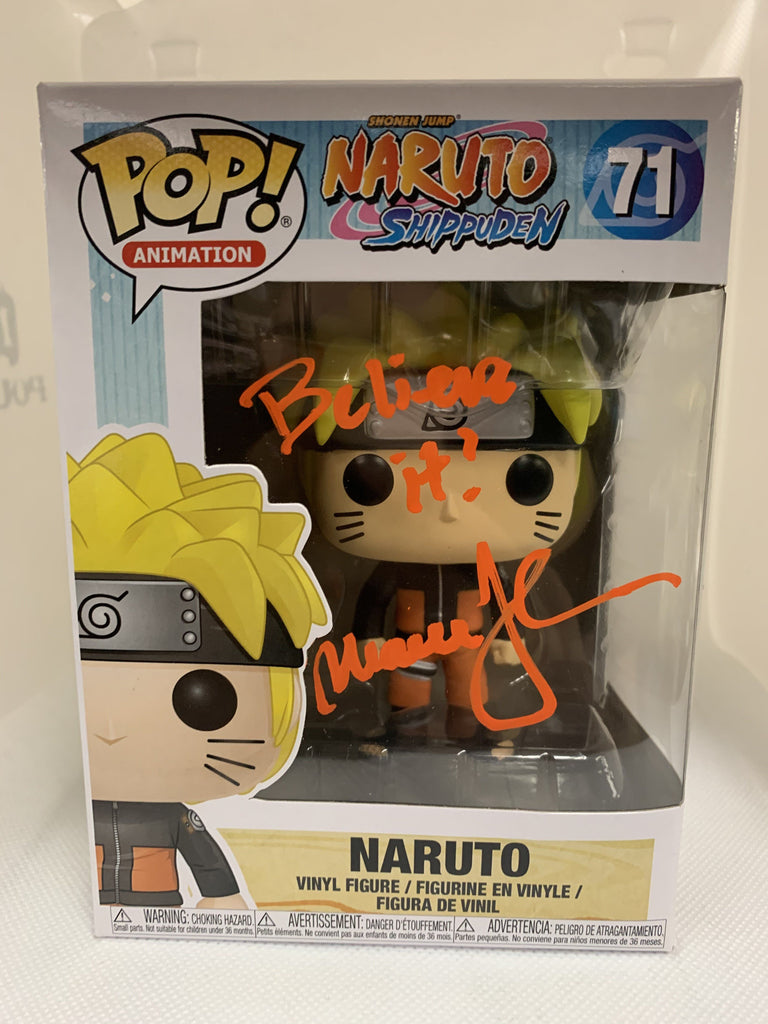 Funko Pop! Naruto Shippuden Naruto #71 Autographed by Maile Flannigan Believe It!