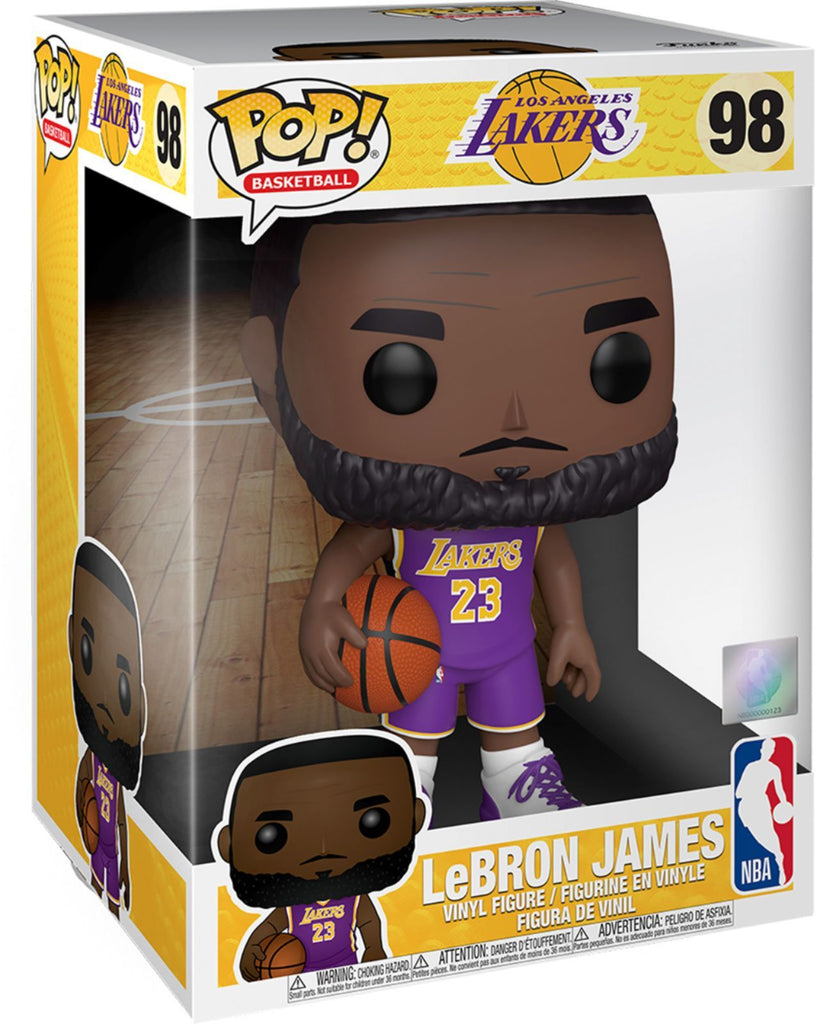 Funko Pop! NBA Lebron James LA Lakers (Purple Jersey) 10 Inch #98 (Additional Shipping Charges May Apply)