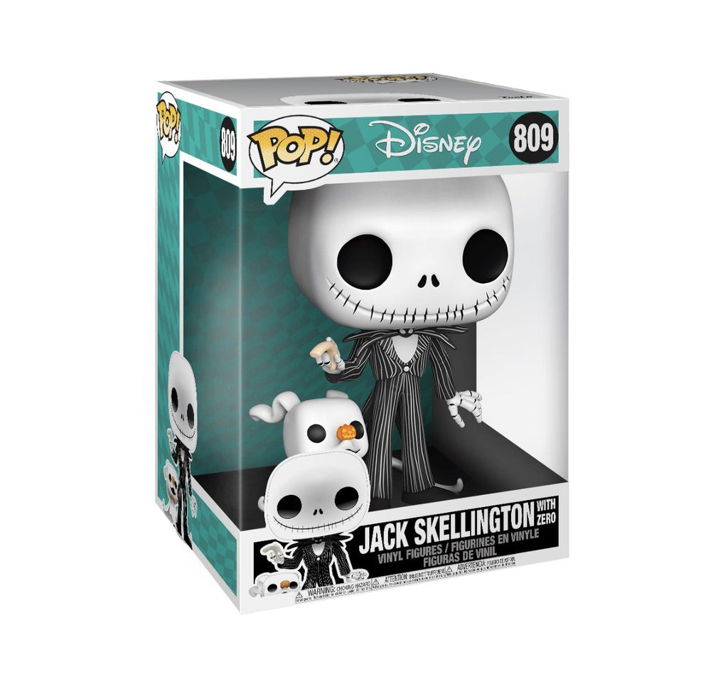 Funko Pop! Nightmare Before Christmas Jack Skellington w/ Zero 10 Inch #809 (Additional Shipping Charges Apply)