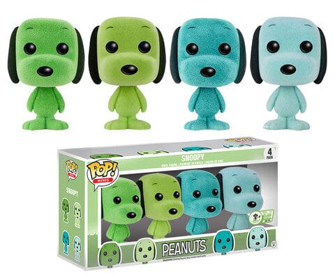 Funko POP! PEANUTS ミニフィギュア 4体 Funko Pop! Peanuts Flocked Snoopy Mini Exclusive 4 Pack