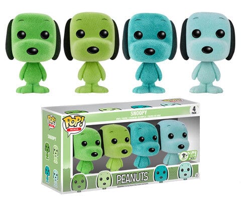 Funko Pop! Peanuts Flocked Snoopy Mini Exclusive 4 Pack 