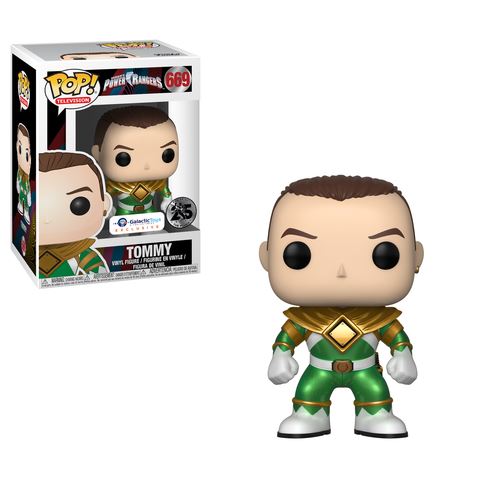 Funko Pop! Power Rangers Tommy (Green Ranger) No Helmet Metallic Exclusive #669