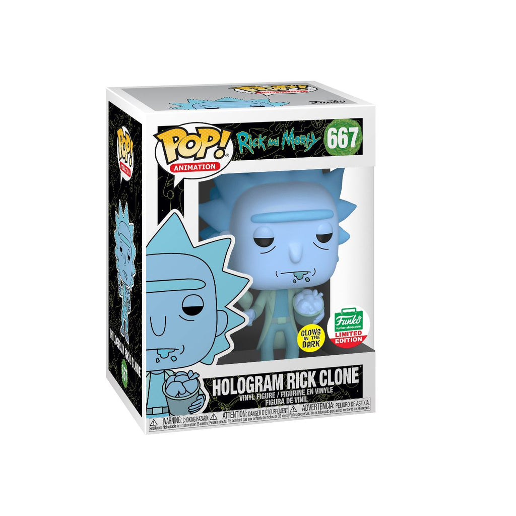 Funko Pop! Rick and Morty Hologram Rick Clone Cyber Monday Funko Shop Exclusive #667