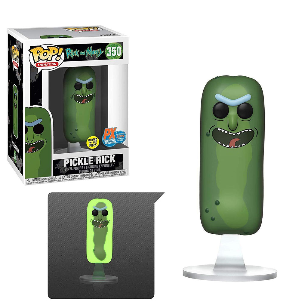 Funko Pop! Rick and Morty Pickle Rick (No Limbs) Glow in the Dark GID Exclusive #350