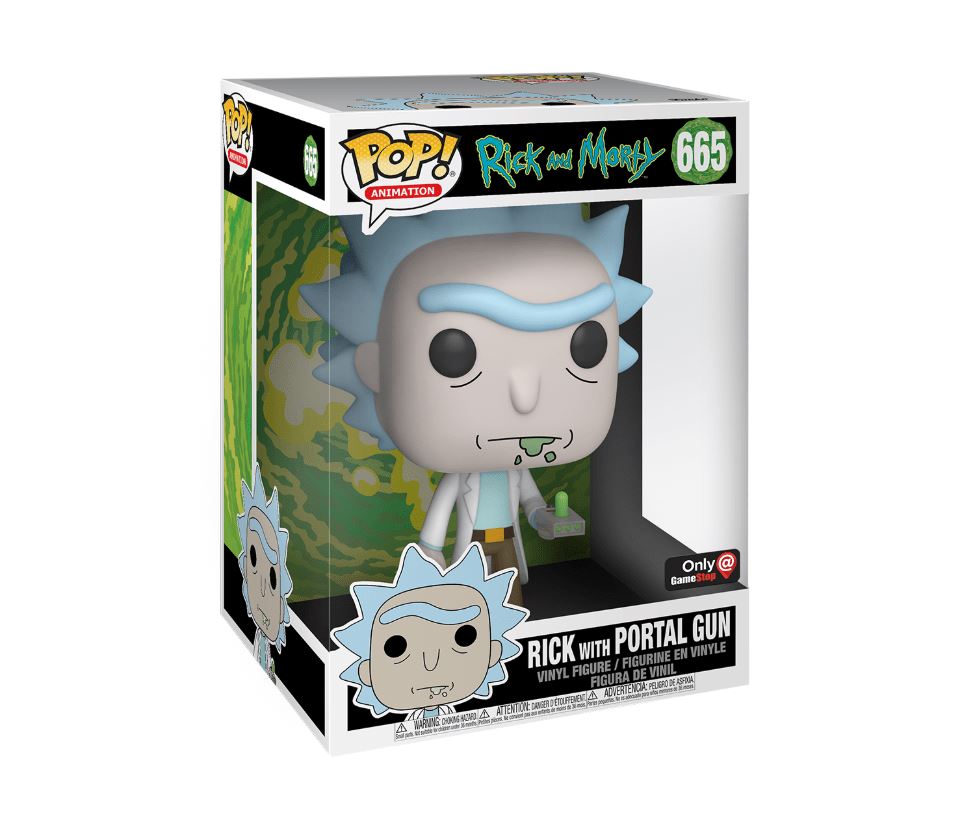 Funko Pop! Rick and Morty Rick with Portal Gun 10 Inch Exclusive #665 (Additional Shipping Fees Apply)