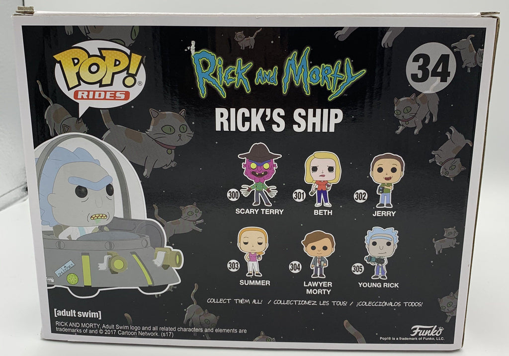 Funko Pop! Rick and Morty Rick's Ship Exclusive #34 (Heavy Box Damage) B Funko 