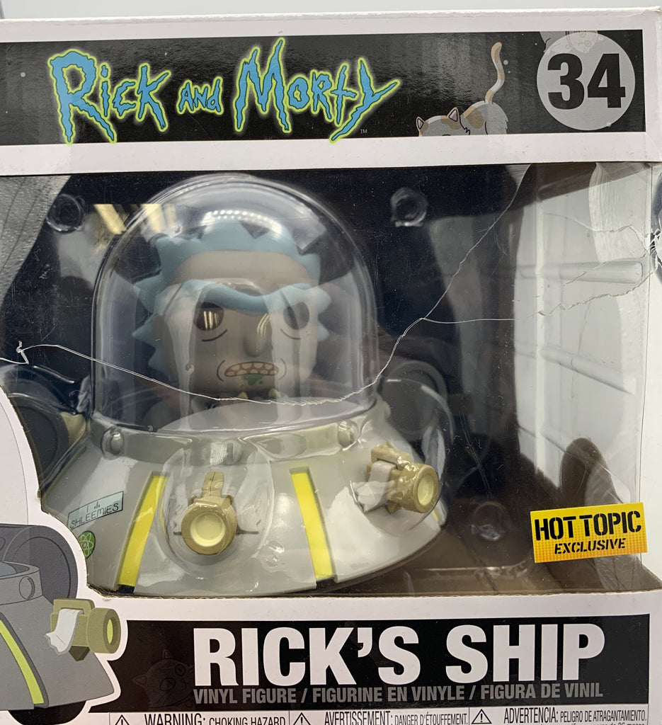 Funko Pop! Rick and Morty Rick's Ship Exclusive #34 (Heavy Box Damage) B Funko 