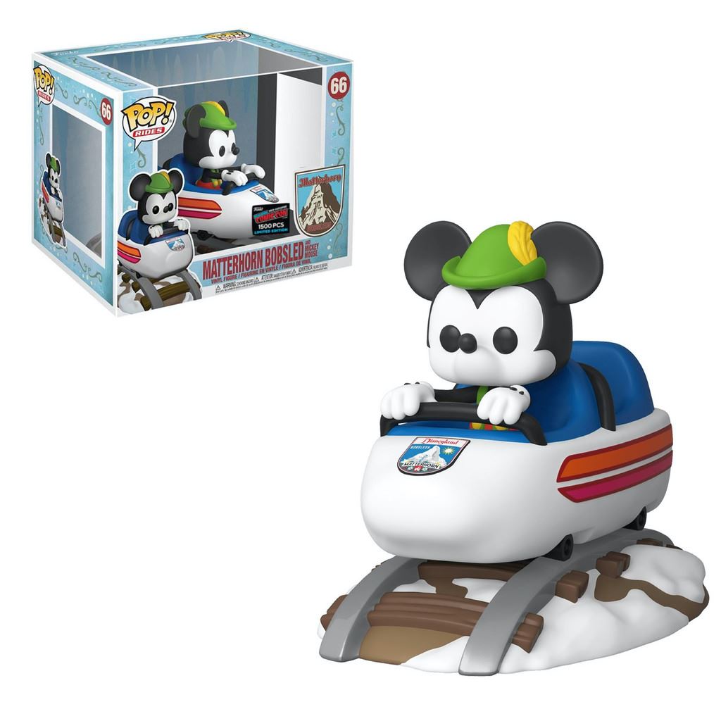 Funko Pop! Ride Disney Matterhorn Bobsled w/ Mickey Mouse NYCC Official Sticker Exclusive 1500 PCS