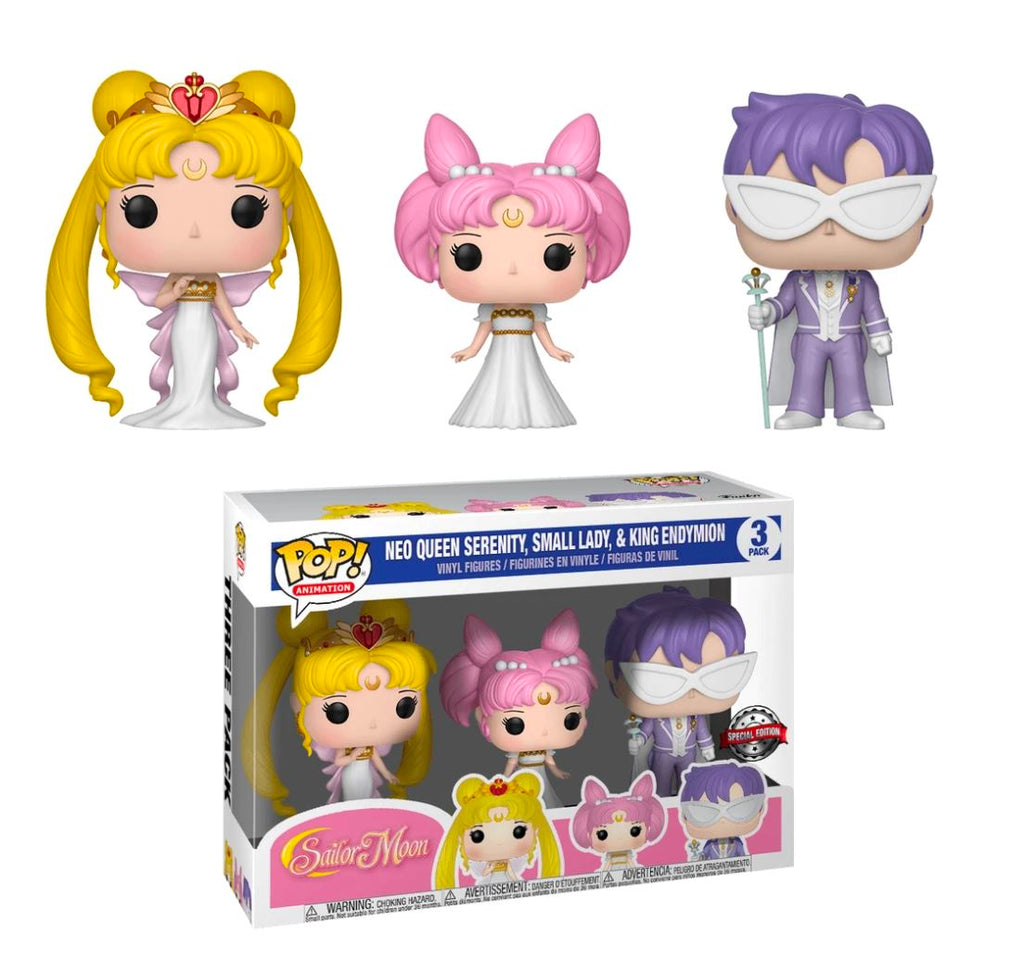 Funko Pop! Sailor Moon Neo Queen Serenity, Small Lady & King Endymion Exclusive 3-Pack