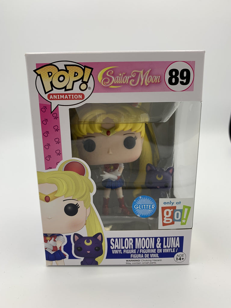 Funko Pop! Sailor Moon with Luna (Glitter) Exclusive #89 (Shelf Wear) Funko 