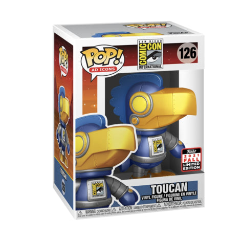 Funko Pop! SDCC Toucan (Metallic Robot) (Blue) 2021 Fall Exclusive #126