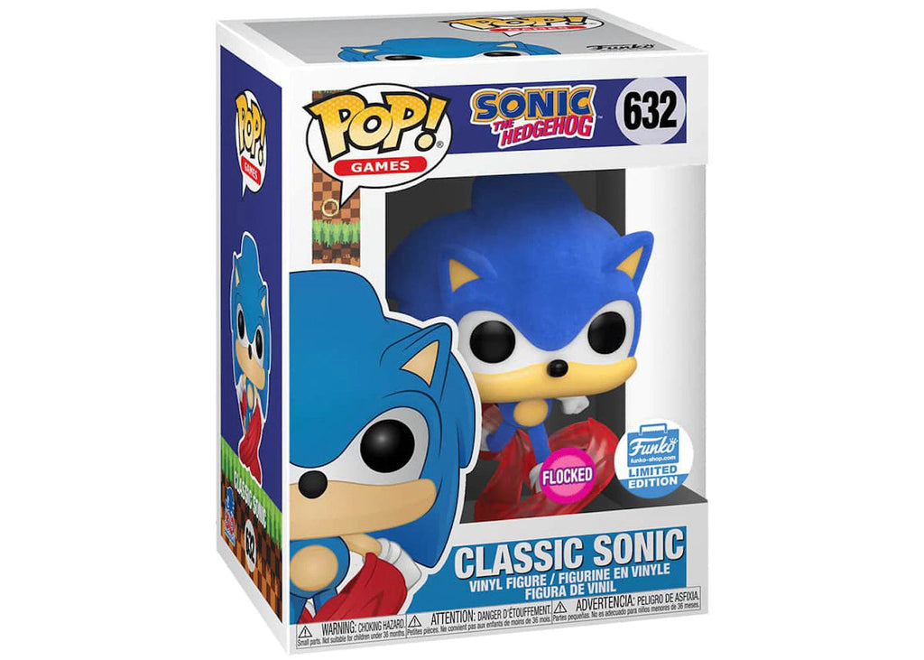 Funko Pop! Sonic the Hedgehog Classic Sonic Flocked Exclusive #632