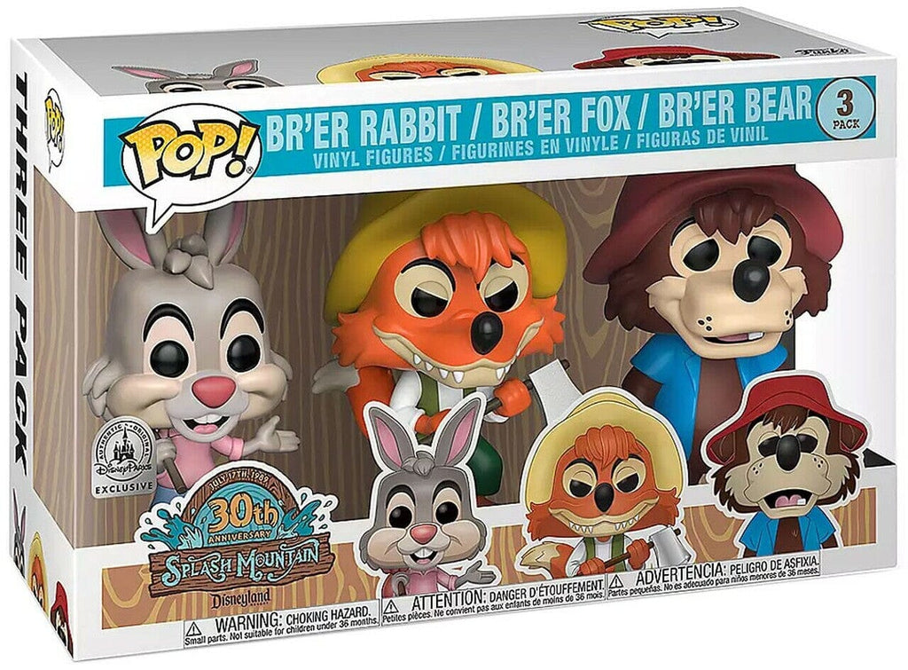 Funko Pop! Splash Mountain Br'er Rabbit, Br'er Fox, Br'er Bear 3-Pack