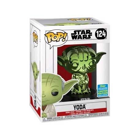 Funko Pop! Star Wars Yoda Green Chrome Summer Convention Exclusive #124