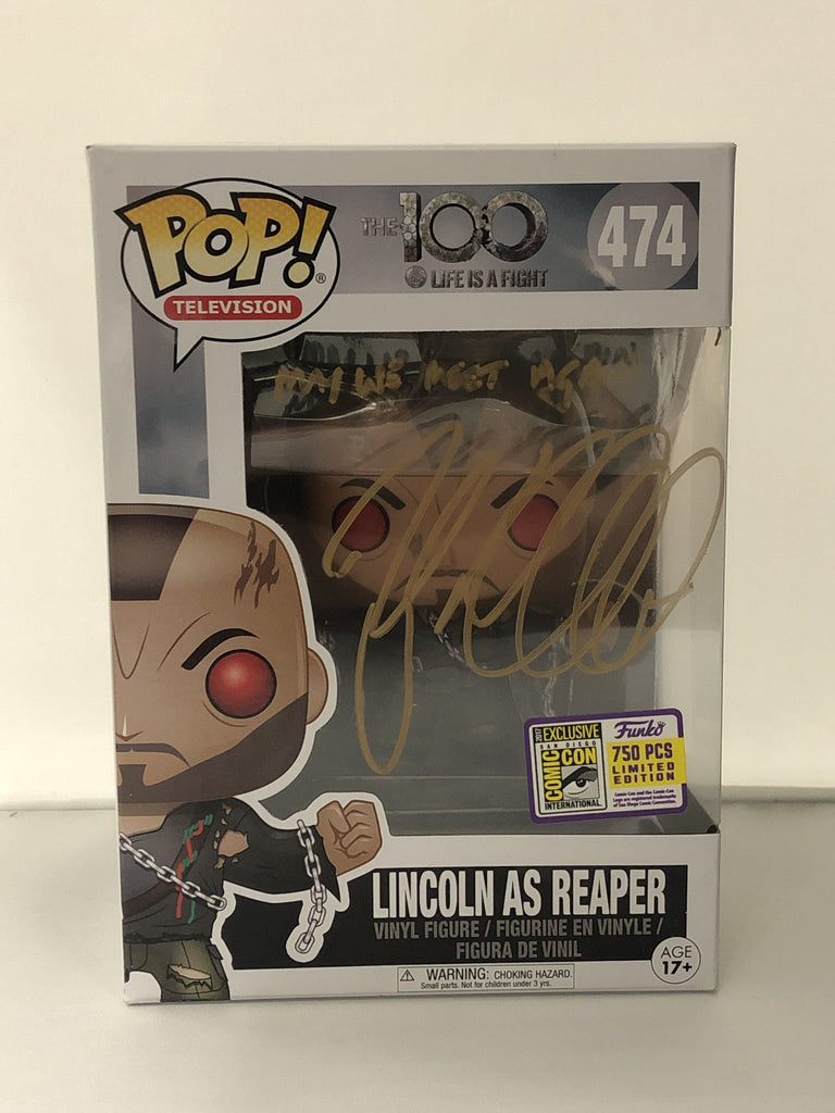 Funko Pop! The 100 Lincoln As Reaper SDCC Exclusive Signed Autographed by Ricky Whittle #474