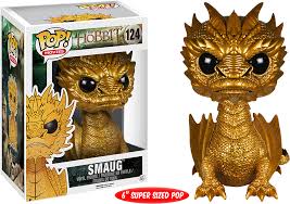 Funko Pop! The Hobbit Smaug (Gold Metallic) 6 Inch Exclusive #124 (Sun Bleached)
