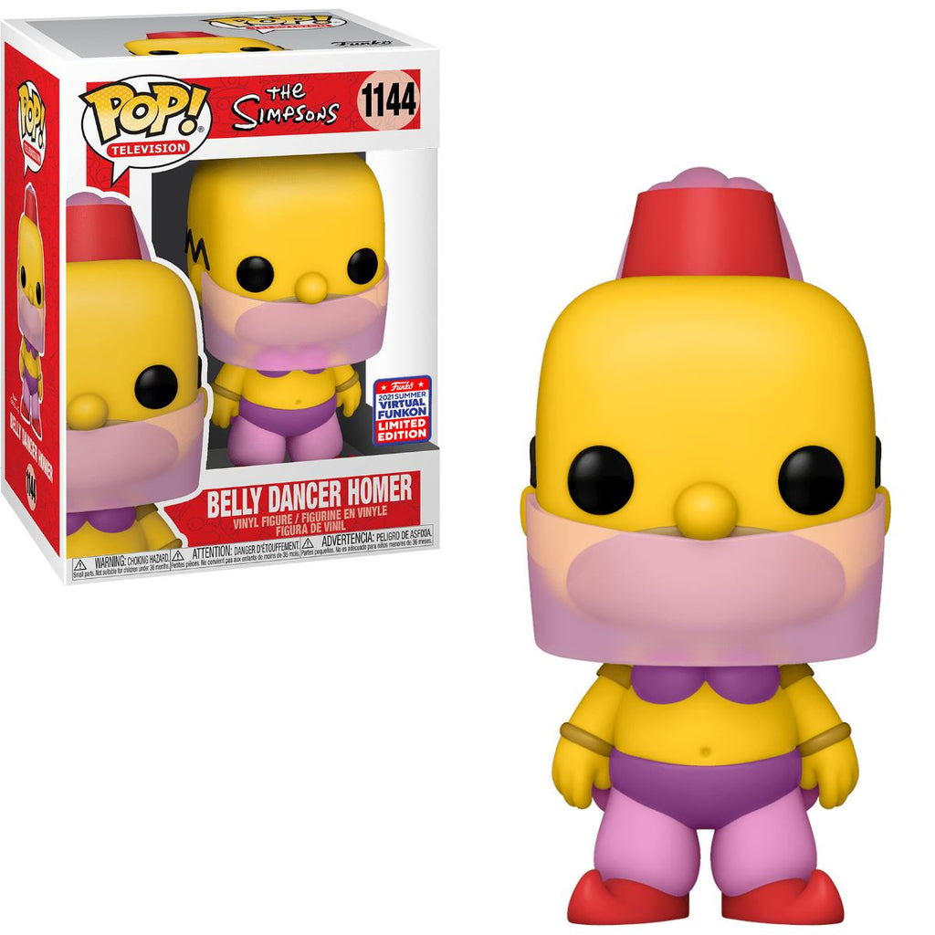 Funko Pop! The Simpsons Belly Dancer Homer (Virtual Funkon Sticker) Exclusive #1144'