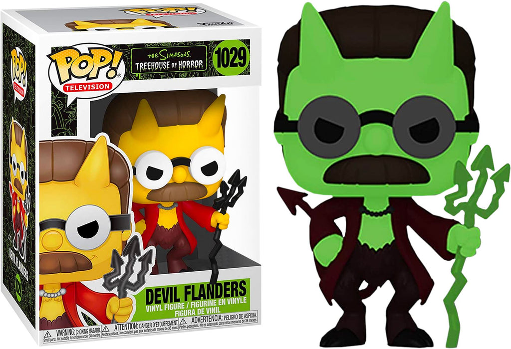 Funko Pop! The Simpsons Devil Ned Flanders Glow Exclusive (Treehouse of Horror) #1029