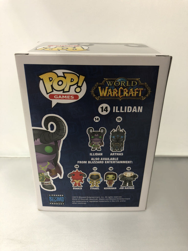 Funko Pop! World of Warcraft Illidan Gold Blizzard Exclusive #14 *Light Damaged Box* Funko 
