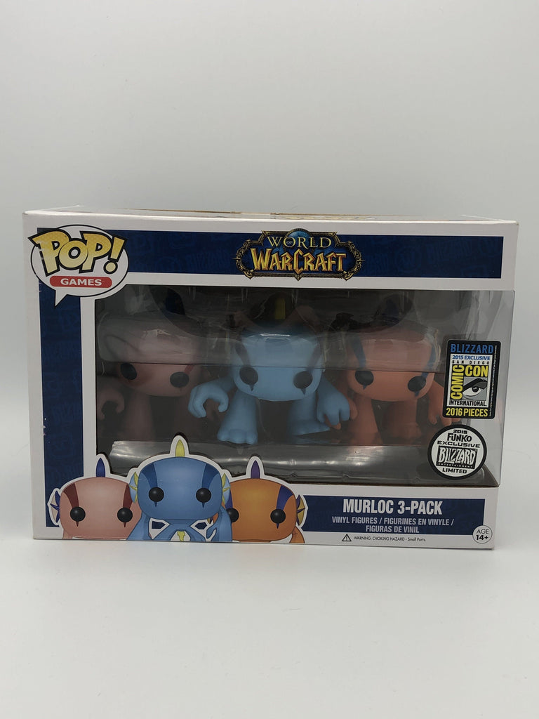 Funko Pop! World of Warcraft Murloc (Limited 2016 Pieces) Exclusive 3 Pack (Light Damage)