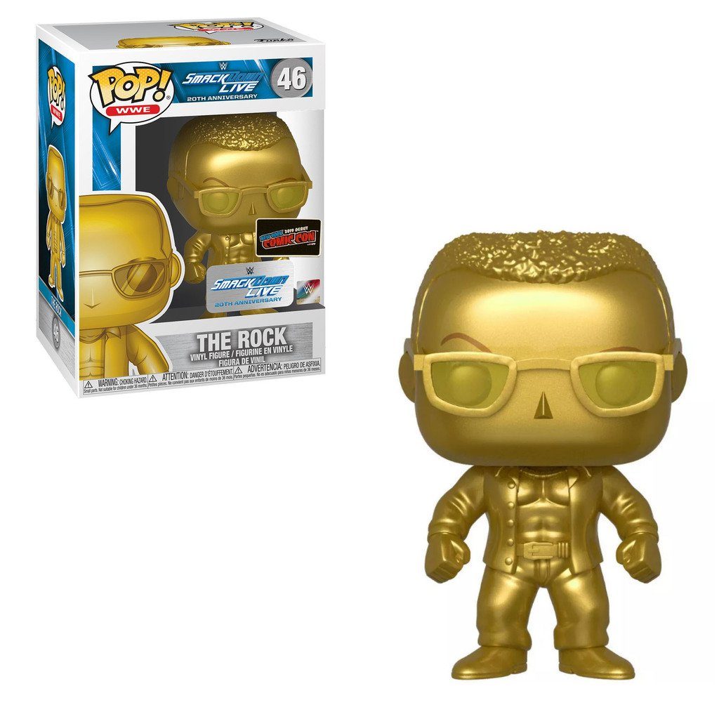 Funko Pop! WWE The Rock (Gold) Smackdown Live NYCC (Official Sticker) #46