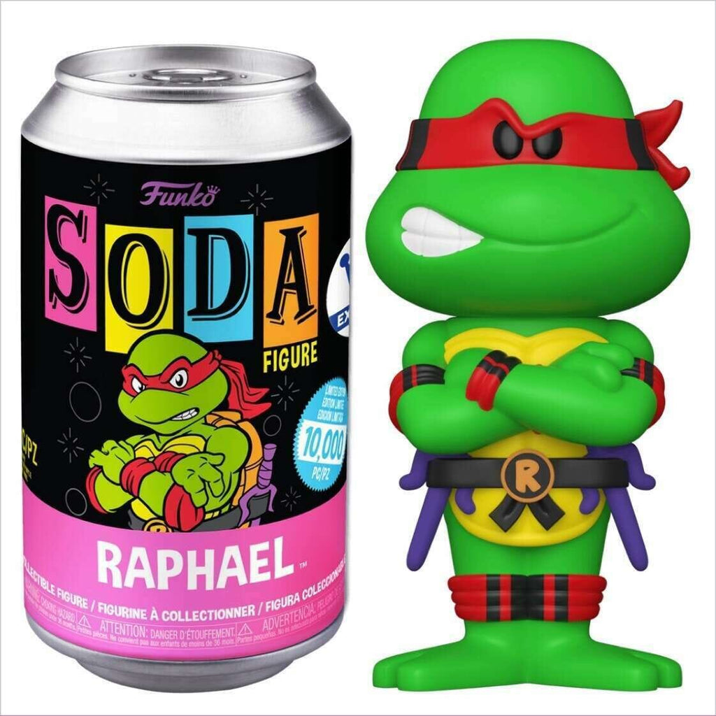 Funko Teenage Mutant Ninja Turtles TMNT Raphael (Blacklight) Exclusive Vinyl Soda (10,000 PCS)(Opened Can)