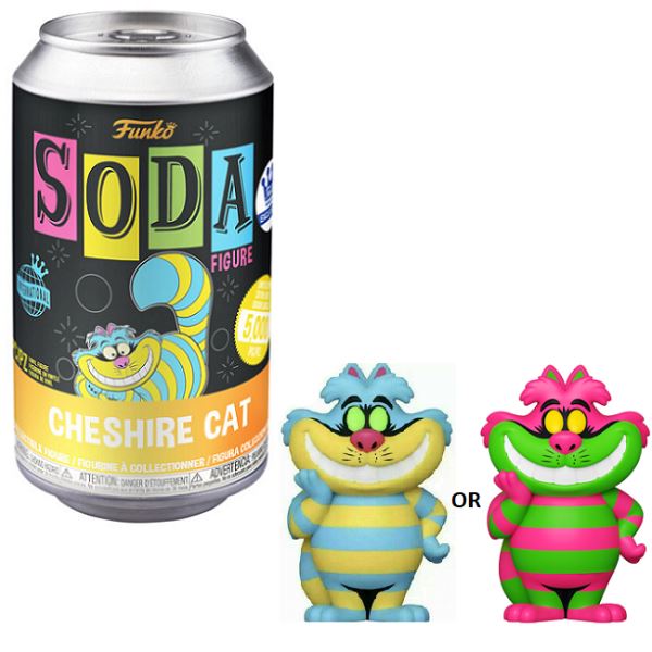 Funko Vinyl Soda Alice in Wonderland Cheshire Cat Black Light with Possible Chase Exclusive 