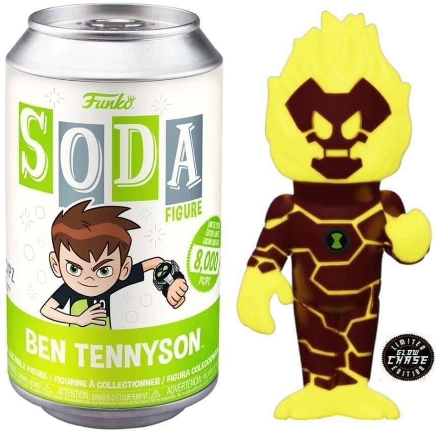 Funko Vinyl Soda Ben 10 Ben Tennyson as Heatblast Glow Chase  (Opened Can)