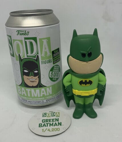 Funko Vinyl Soda DC Batman (Green)Spring Convention Exclusive (Opened Soda)