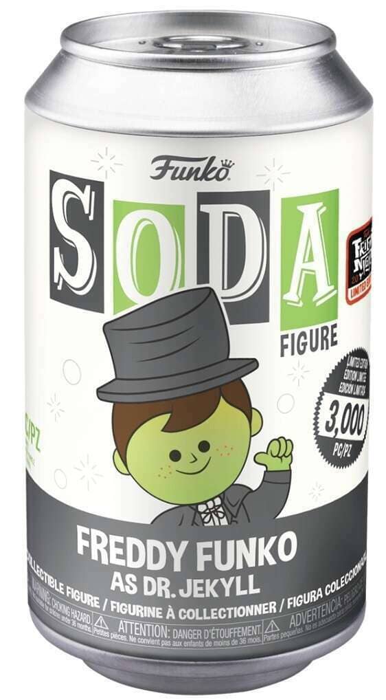 Funko Vinyl Soda Freddy Funko as Dr. Jekyll (Glow) Fright Night Exclusive (3000 PCS) Sealed