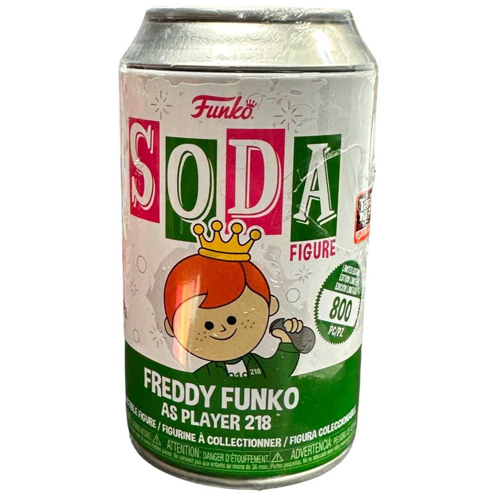 Funko Vinyl Soda Freddy Funko as Player 218 Fright Night NYCC Exclusive (800 PCS) Sealed Undiscovered Realm 