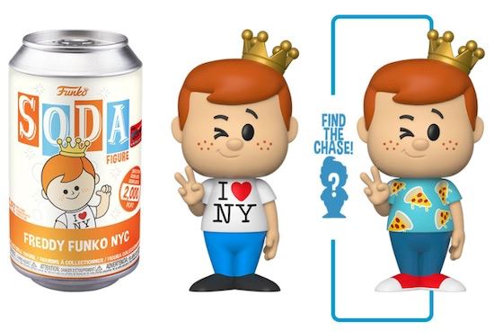 Funko Vinyl Soda Freddy Funko NYC (NYCC Official Sticker) Exclusive with chance of Chase (Limited to 2,000 PCS)