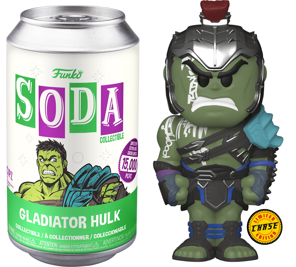 Funko Vinyl Soda Marvel Gladiator Hulk (With Helmet) Chase (Opened Can)