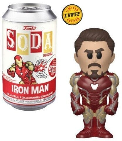 Funko Vinyl Soda Marvel Iron Man (Unmasked) Chase (Opened Can)