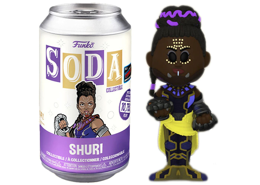 Funko Vinyl Soda Marvel Shuri NYCC (Official Sticker) w/ Chance of Chase