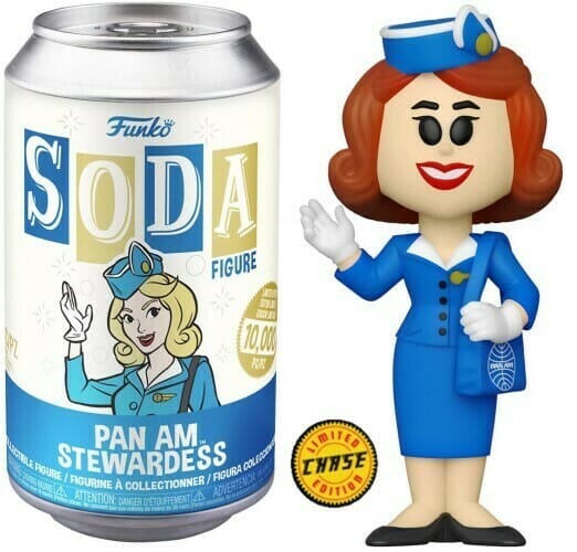 Funko Vinyl Soda Pan Am Stewardess (Red Hair) Chase (Opened Can)