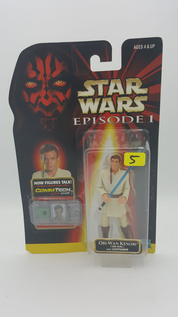 Hasbro Star Wars Episode I The Phantom Menace Obi-Wan Kenobi with Comm tech Chip