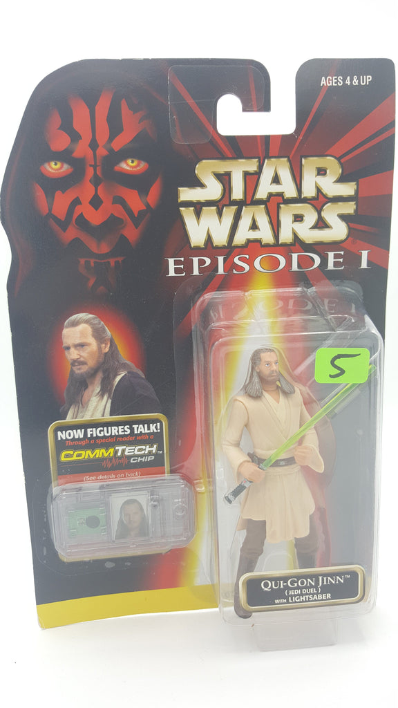 Hasbro Star Wars Episode I The Phantom Menace Qui-Gon Jinn with Comm tech Chip